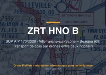 173/2026 — ZRT HNO B v2 : un couloir pour le transport de colis par drones entre Villefranche-sur-Saône et Beaujeu (69)