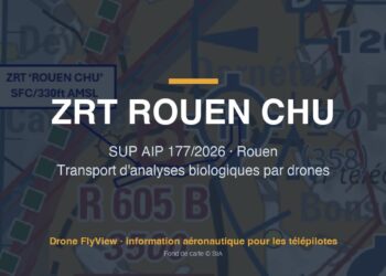 177/2026 — ZRT ROUEN CHU : un couloir réservé au transport d'analyses biologiques par drones à Rouen