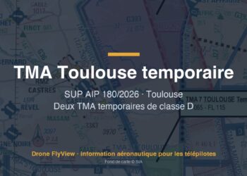 180/2026 — TMA Toulouse temporaire : deux TMA de classe D en altitude, sans effet pour les drones