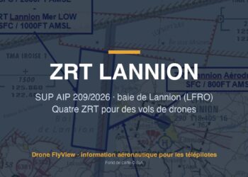 209/2026 — ZRT LANNION : quatre zones pour des vols de drones en vue et hors vue en baie de Lannion