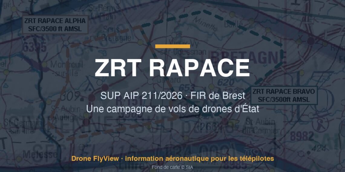 211/2026 — ZRT RAPACE ALPHA et BRAVO : 26 journées de vols de drones d'État, d'octobre 2026 à avril 2027