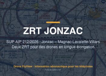 212/2026 — ZRT JONZAC ALPHA et BRAVO : deux zones pour des drones en longue élongation entre Jonzac et Magnac-Lavalette-Villars