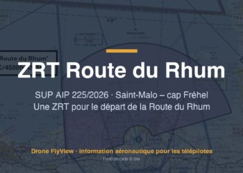 225/2026 — ZRT Route du Rhum : contournement obligatoire pour les drones de Saint-Malo au cap Fréhel