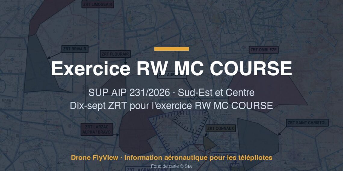 231/2026 — Exercice RW MC COURSE : dix-sept ZRT en novembre, dont dix partent du sol dans le Sud-Est