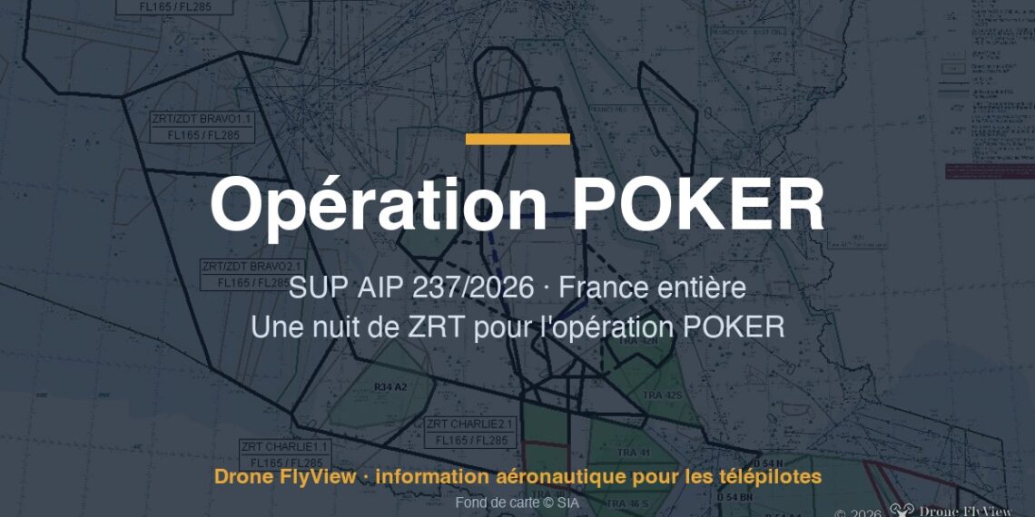 237/2026 — Opération POKER : une nuit de ZRT du 15 au 16 décembre, jusqu'à sept zones depuis le sol